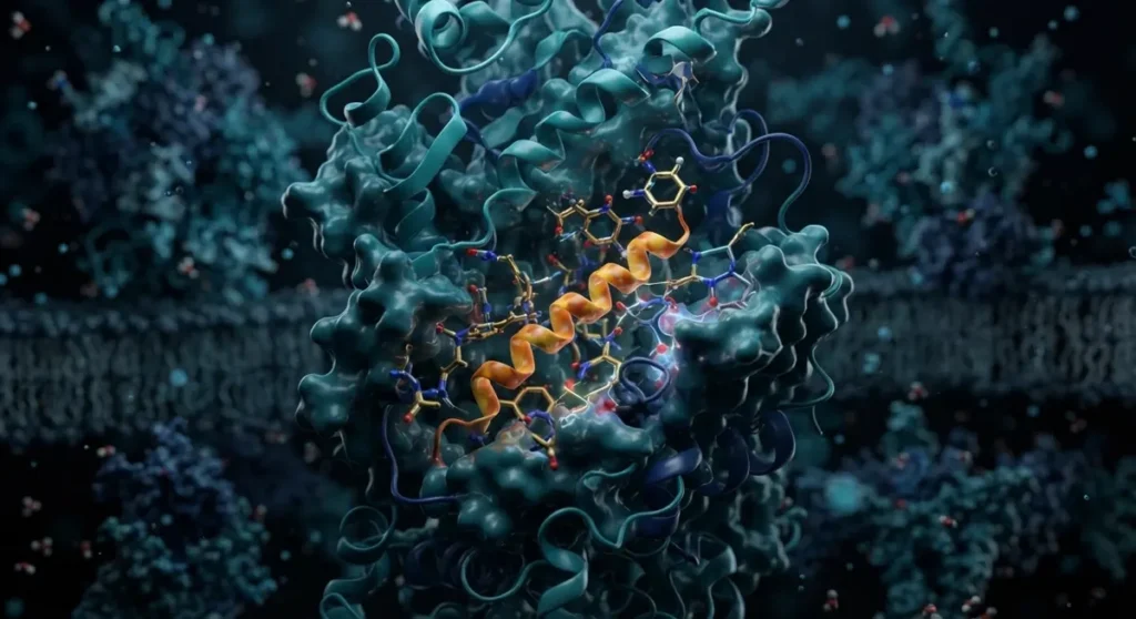 Molekularna struktura i vezanje na receptor — BPC-157 u 2026. u istraživačkom kontekstu