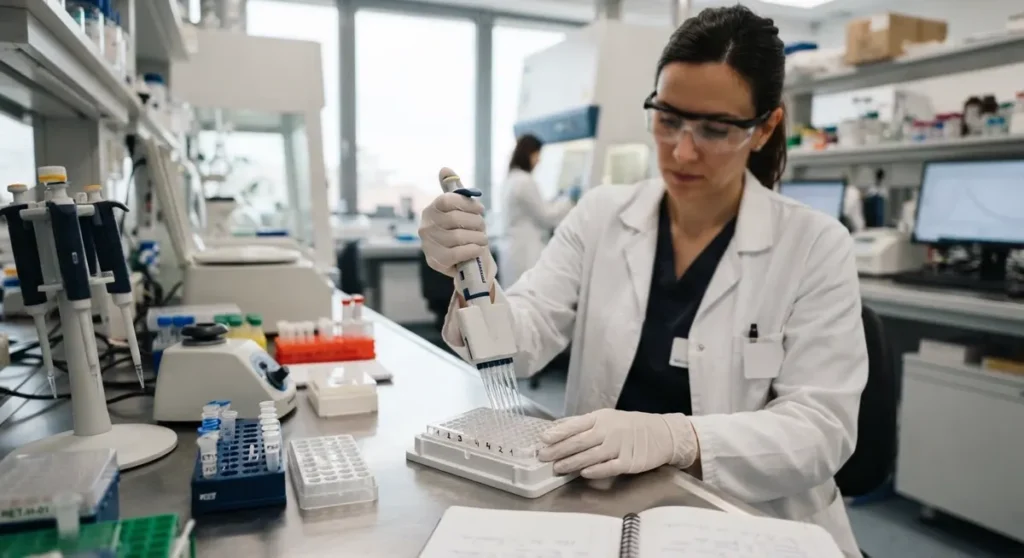 Pipetiranje uzoraka u laboratoriju — Retatrutide Bosna u istraživačkom kontekstu