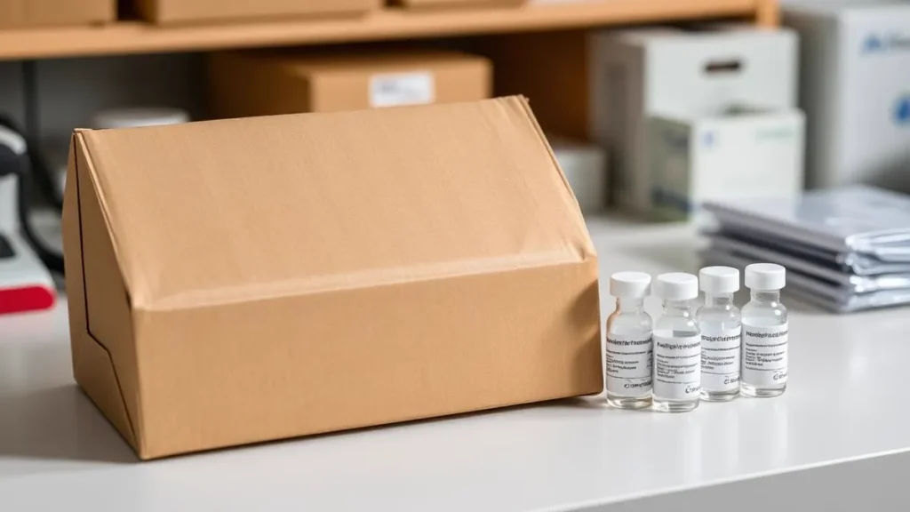 Neutralno pakiranje pošiljke s bočicama peptida — diskretna dostava u Bosni i Hercegovini